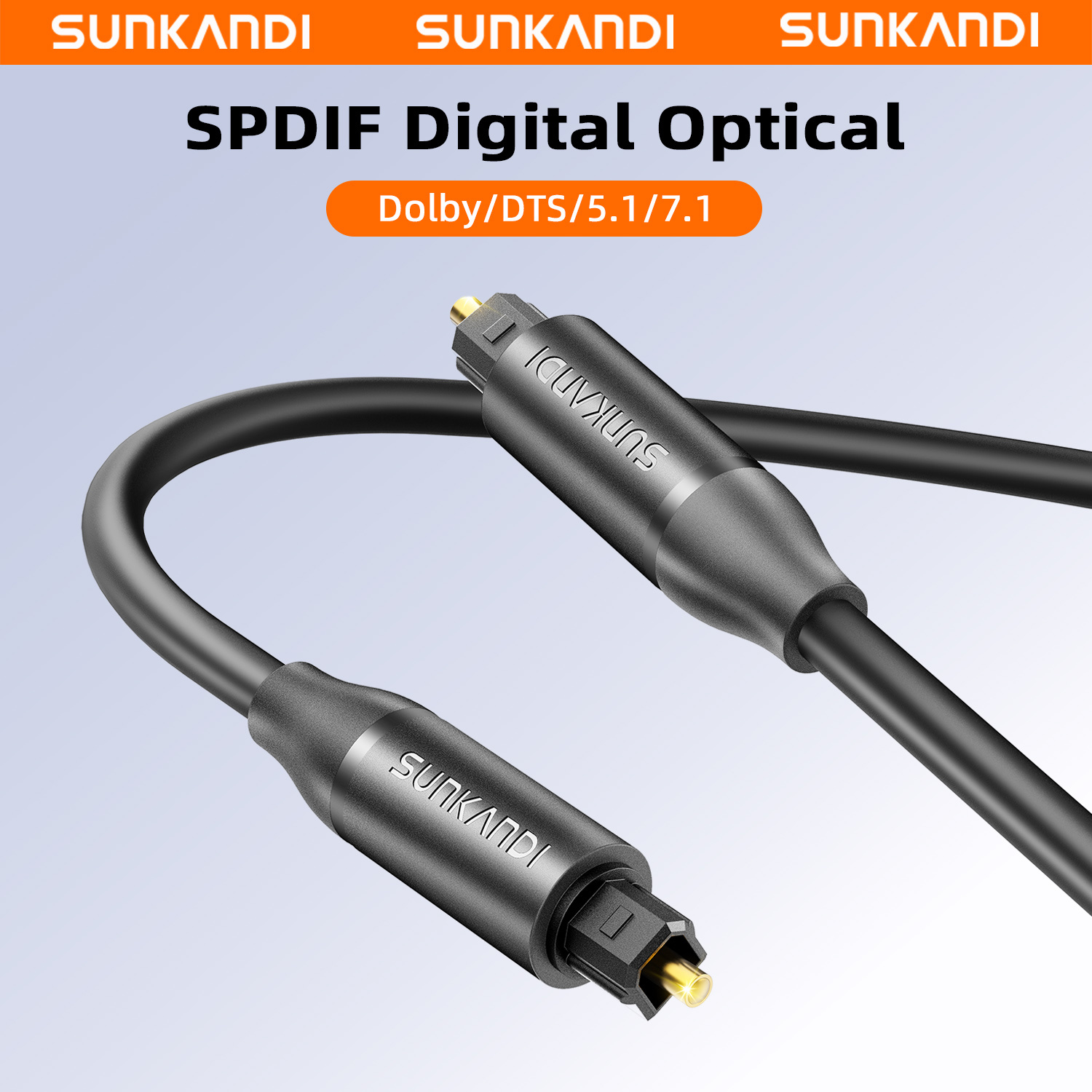Home Cinema Tv - Cable de Audio Óptico SUNKANDI, Cable