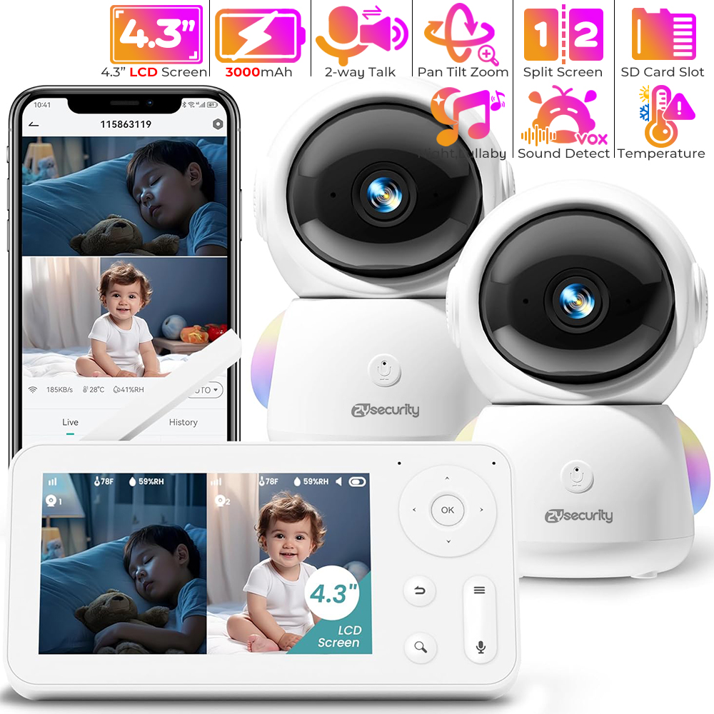 Home Cinema Wireless - Monitor de bebé 2K con 2
