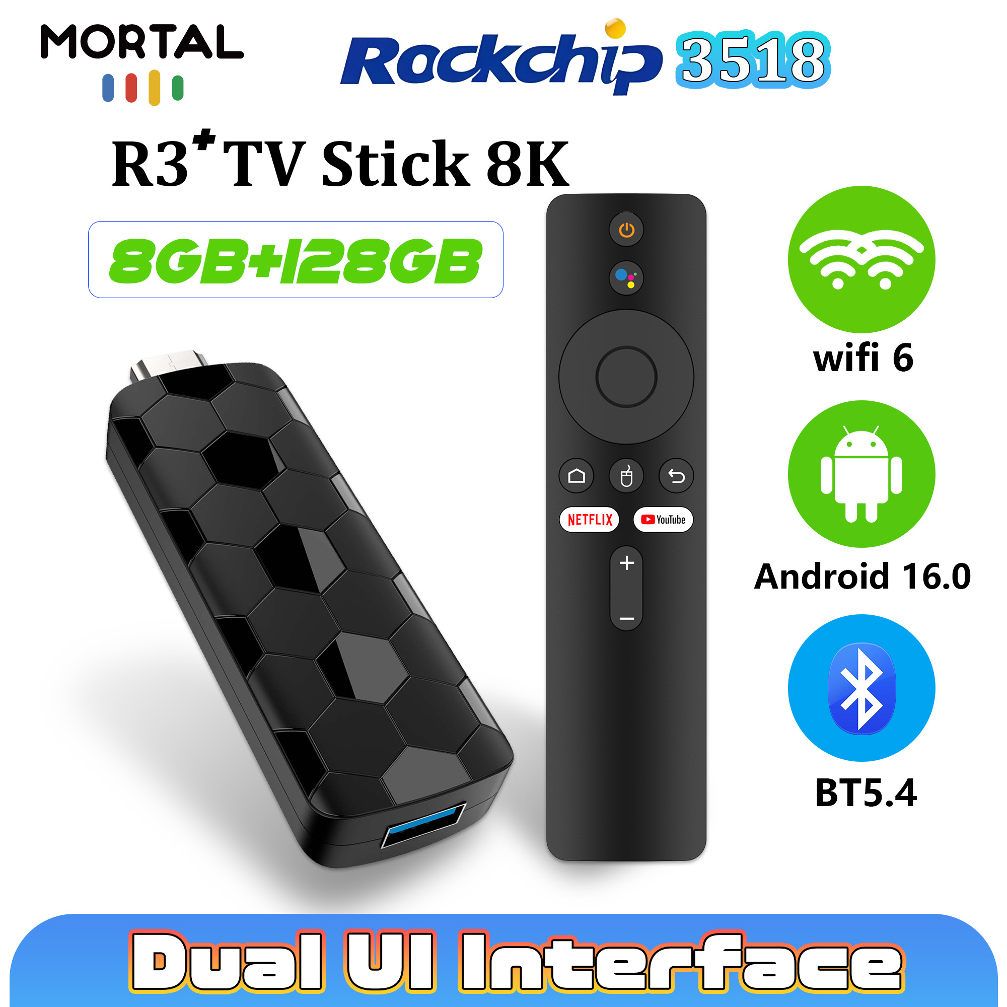 TV Stick Mortal R3+ Android 16 - Home Cinema Tv reseña y precio