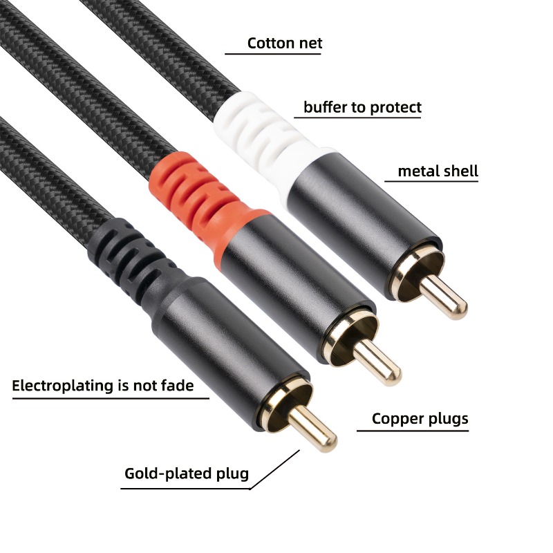 1/2/3M 1 RCA macho a 2 RCA Cab - Audio Home Cinema reseña y precio