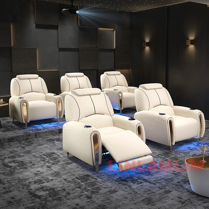 Sofá reclinable eléctrico de l - Home Cinema Chairs reseña y precio