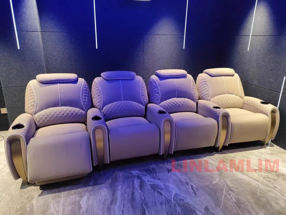 Sofá reclinable eléctrico de l - Home Cinema Chairs reseña y precio